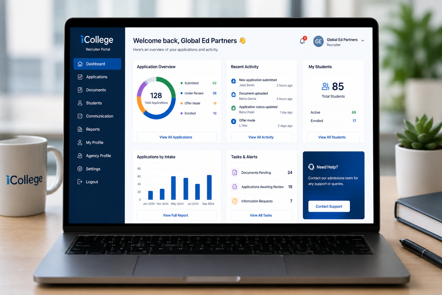 iCollege recruiter portal for education agents
